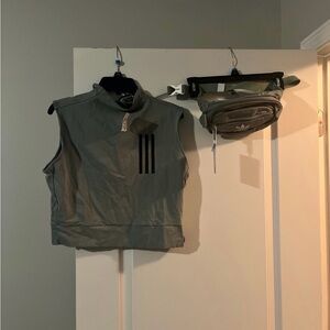 Adidas crop top and fanny pack bundle! NWT!